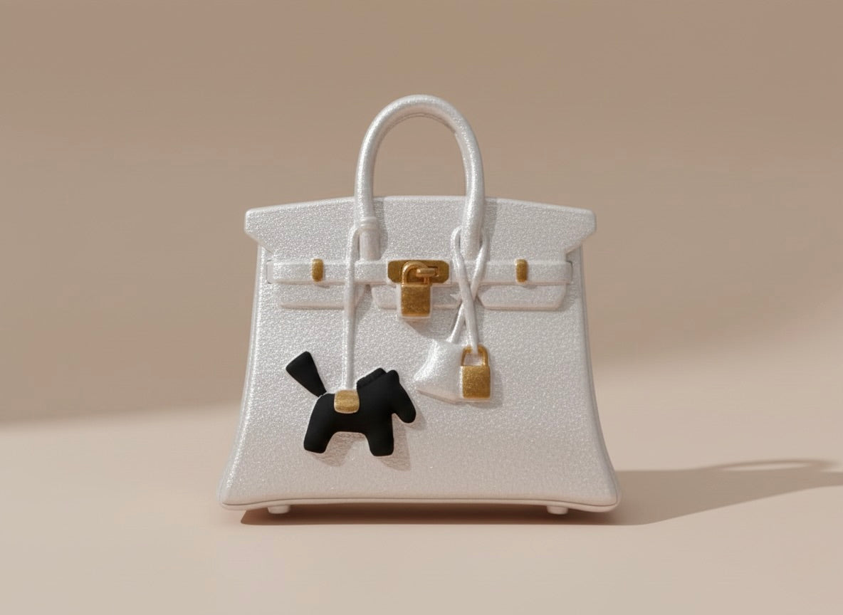 Pack Duo Oran & Birkin – Claquettes + Sac Assortis (Blanc nacré)