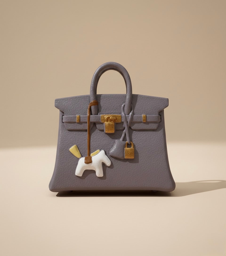 Diffuseur de Parfum pour Voiture – Modèle Birkin (Gris)