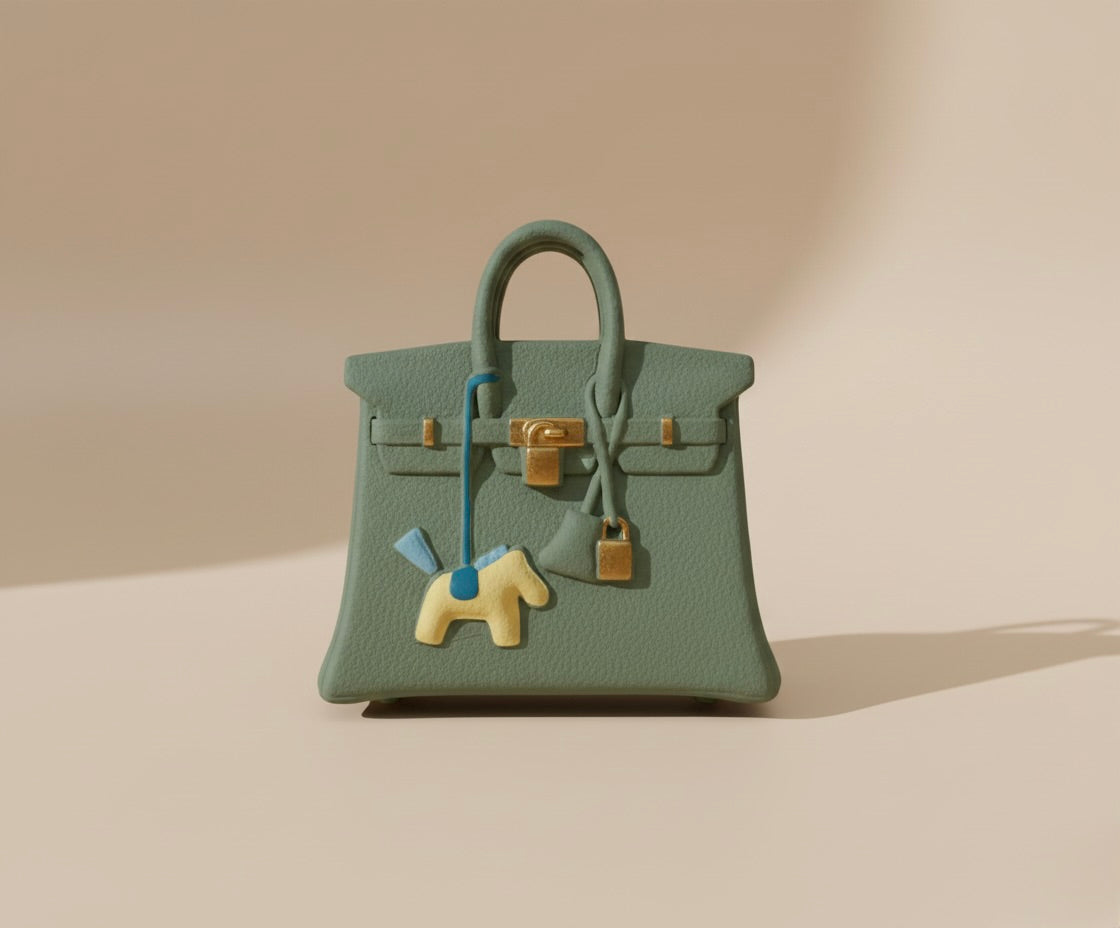 Diffuseur de Parfum pour Voiture – Modèle Birkin (Vert Kaki)