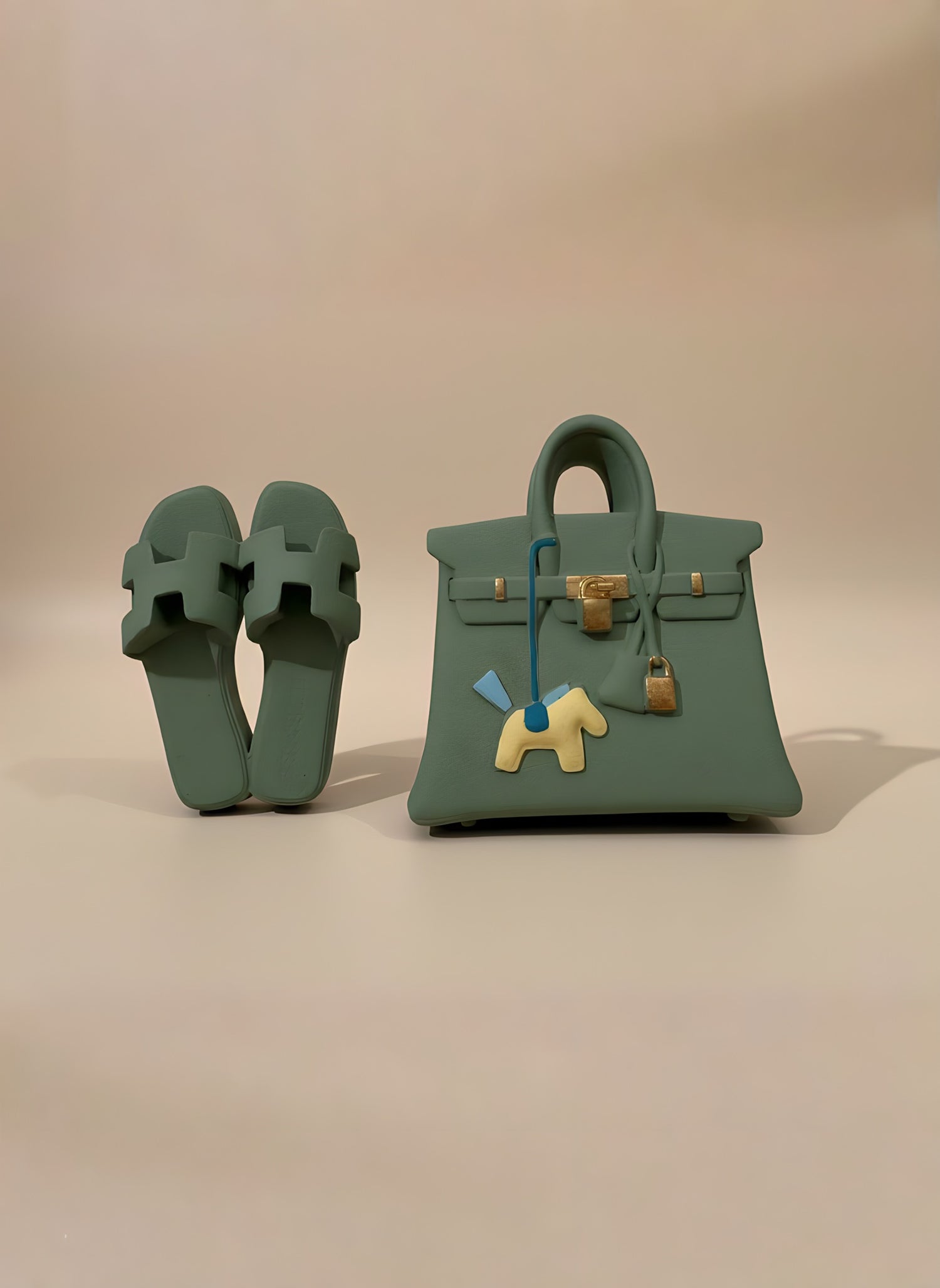 Diffuseur de parfum voiture — Pack Duo Birkin + Oran ( Vert Kaki)